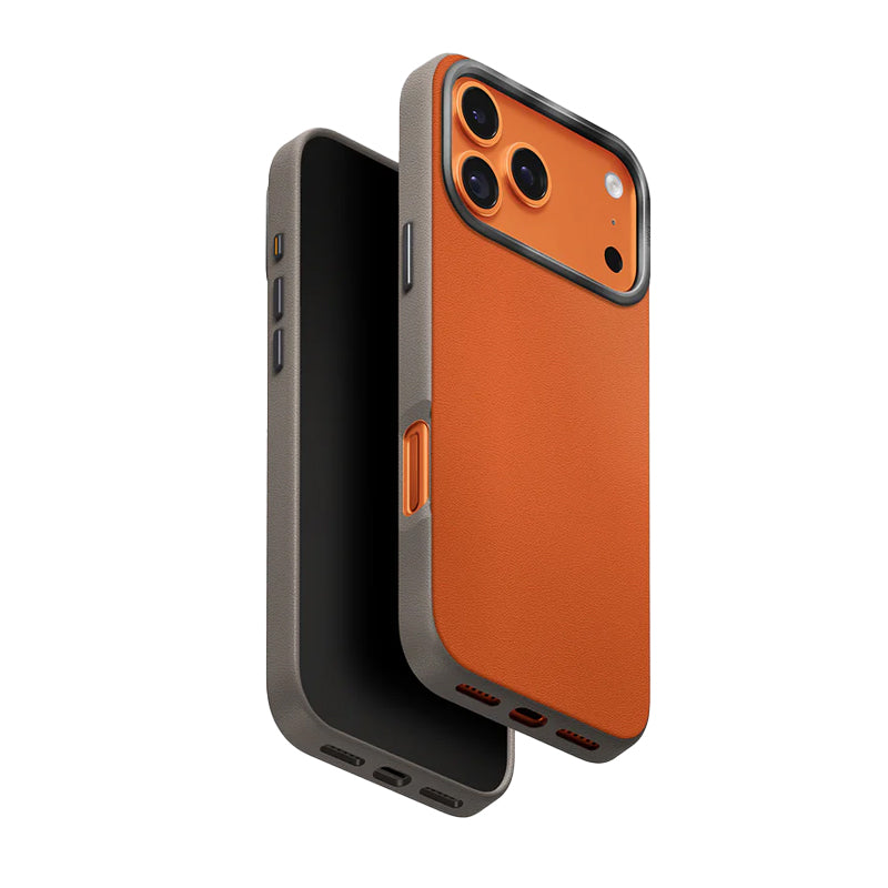 UNIQ Hybrid Lyden DS Magclick Charging Case for Apple iPhone 17 Pro - Flame Orange/Flint Grey