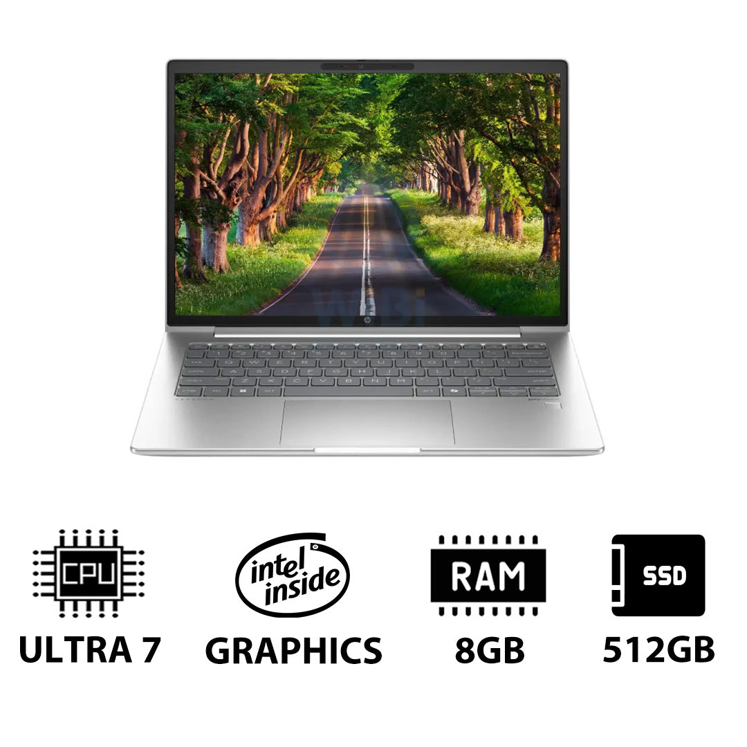 HP ProBook 440 G11 - 14" WUXGA / Ultra 7 155U / 8GB / 512GB (NVMe M.2 SSD) / DOS (Without OS) / 1YW / Pike silver - Laptop