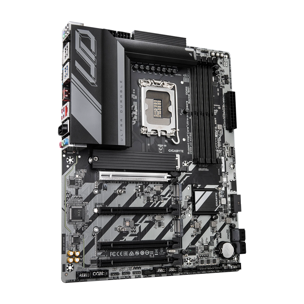 GIGABYTE Z890 UD WIFI6E 1.0 Motherboard - DDR5 / Wi-Fi / Bluetooth / DisplayPort / USB - Black