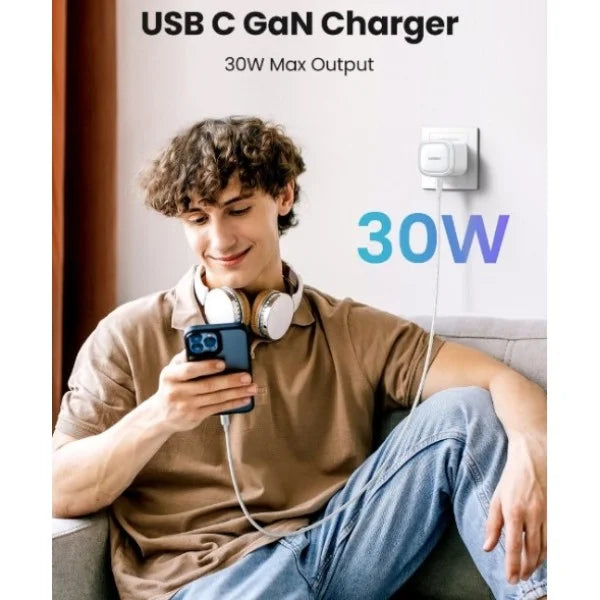 UGREEN Nexode USB-C PD GaN Fast Charger One Port  UK - 30W / Space Gray