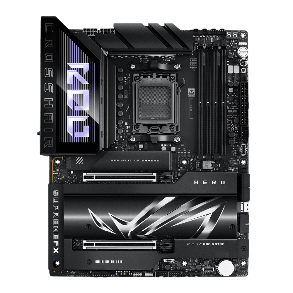 ASUS ROG CROSSHAIR X870E HERO Motherboard - DDR5 / Wi-Fi / HDMI / DisplayPort / Ethernet / USB- Black