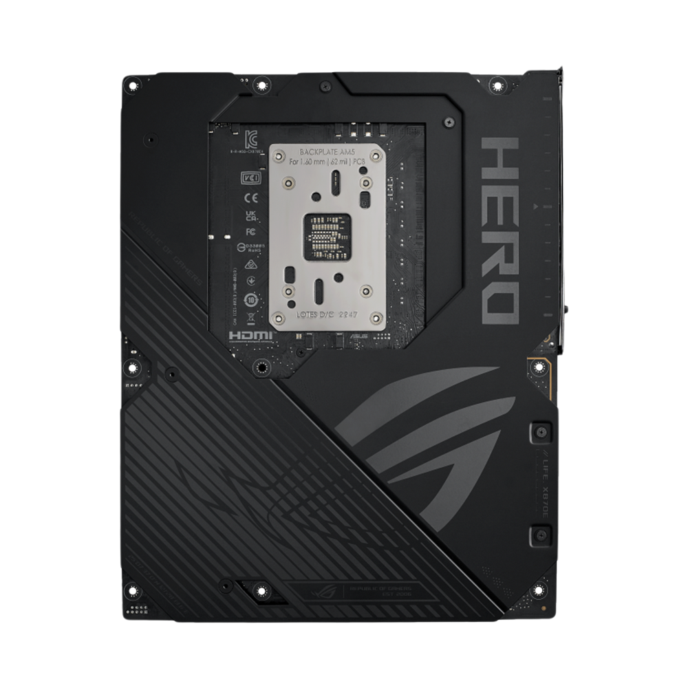 ASUS ROG CROSSHAIR X870E HERO Motherboard - DDR5 / Wi-Fi / HDMI / DisplayPort / Ethernet / USB- Black