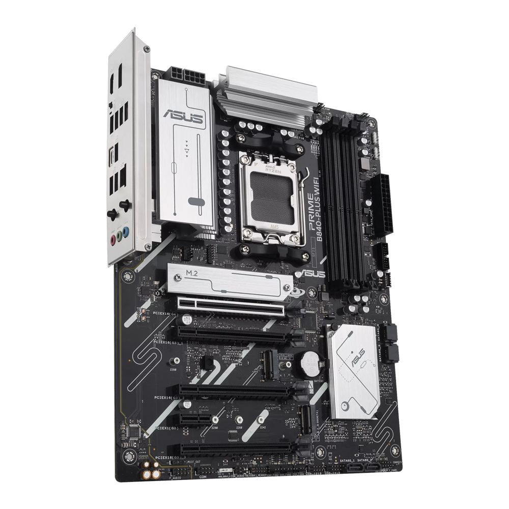 ASUS PRIME B840-PLUS Motherboard - DDR5 / Wi-Fi / Ethernet / USB - Black