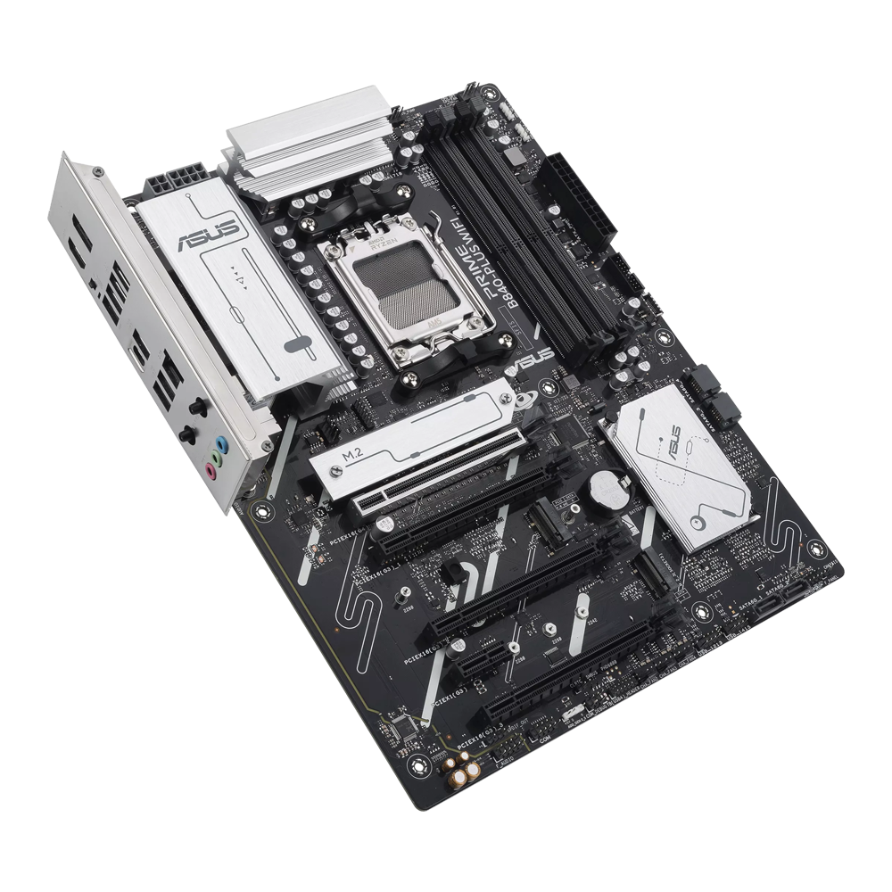ASUS PRIME B840-PLUS Motherboard - DDR5 / Wi-Fi / Ethernet / USB - Black