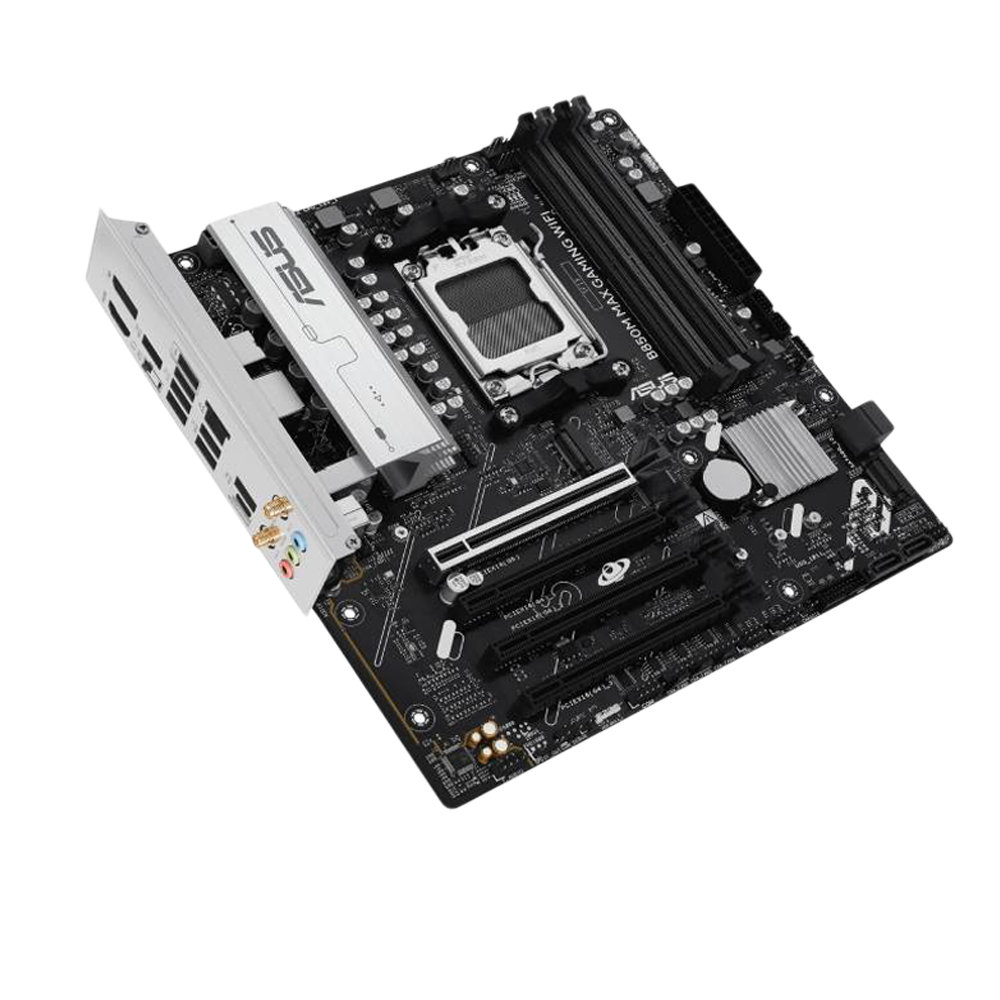 ASUS B850M MAX GAMING WIFI Motherboard - DDR5 / HDMI / DisplayPort / Ethernet / USB - Black