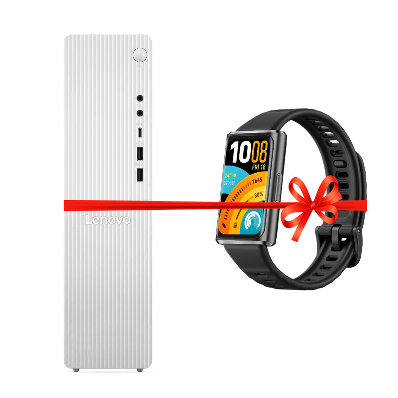 Lenovo IdeaCentre SFF - i3 / 8GB / 512GB (NVMe M.2 SSD) / DOS (Without OS) / English/Arabic / Cloud Grey - Desktop - With Huawei Band 11 Pro Watch FREE