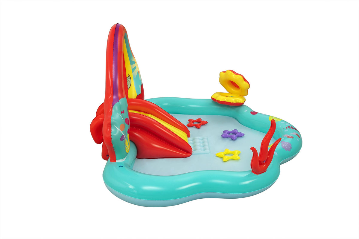 Bestway 2.21M X 1.93M X 1.17M Play Center (Contents: 1 Pool, 3 Star Rings, 6 Play Balls, Repair Patch.) Age 2+