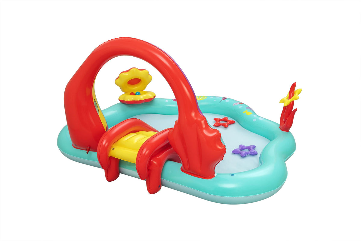 Bestway 2.21M X 1.93M X 1.17M Play Center (Contents: 1 Pool, 3 Star Rings, 6 Play Balls, Repair Patch.) Age 2+