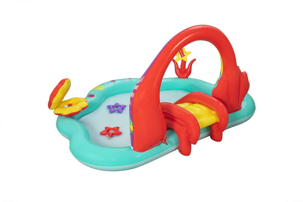 Bestway 2.21M X 1.93M X 1.17M Play Center (Contents: 1 Pool, 3 Star Rings, 6 Play Balls, Repair Patch.) Age 2+
