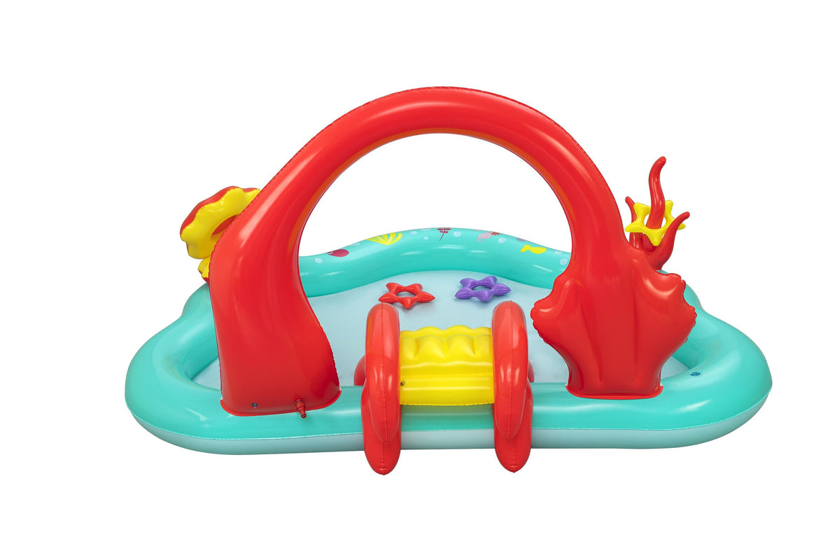 Bestway 2.21M X 1.93M X 1.17M Play Center (Contents: 1 Pool, 3 Star Rings, 6 Play Balls, Repair Patch.) Age 2+
