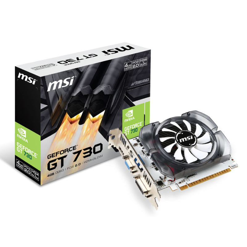 MSI NVIDIA GeForce® GT 730 - 4GB / DDR3 / 128-Bit / PCIe / D-Sub / HDMI / DVI