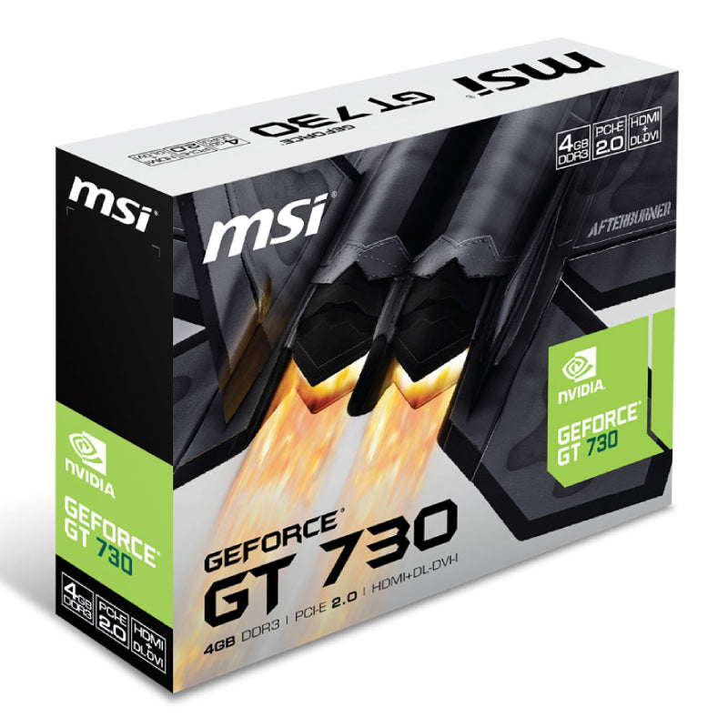 MSI NVIDIA GeForce® GT 730 - 4GB / DDR3 / 128-Bit / PCIe / D-Sub / HDMI / DVI