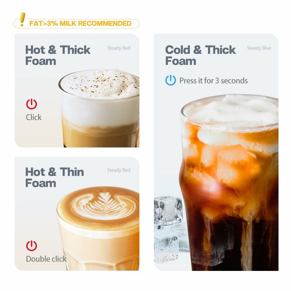 HiBREW MilK Frother Hot\cold M1A - Black Color