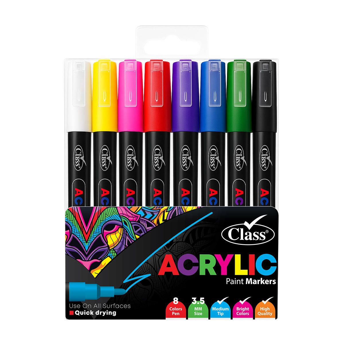 Class Acrylic Paint Marker - 8 Pieces