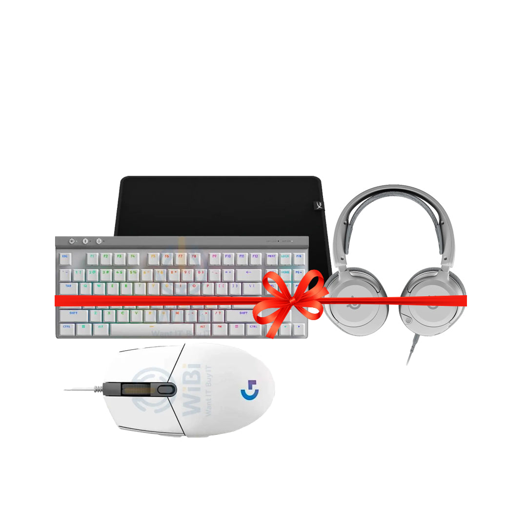 Logitech G515 LIGHTSPEED TKL Mechanical Wireless Gaming Keyboard + SteelSeries Arctis Nova 1 Multi-System Wired Gaming Headphone + Logitech G203 LIGHTSYNC Gaming Mouse + HyperX Pulsefire Mat Gaming Mouse Pad - Medium - Bundle Offer