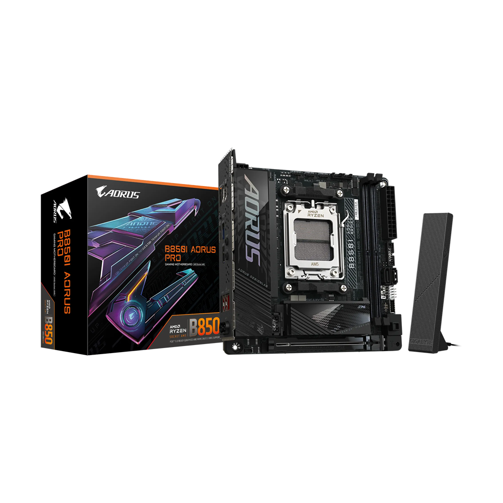 GIGABYTE B850I AORUS PRO Motherboard - DDR5 / HDMI / USB - Black