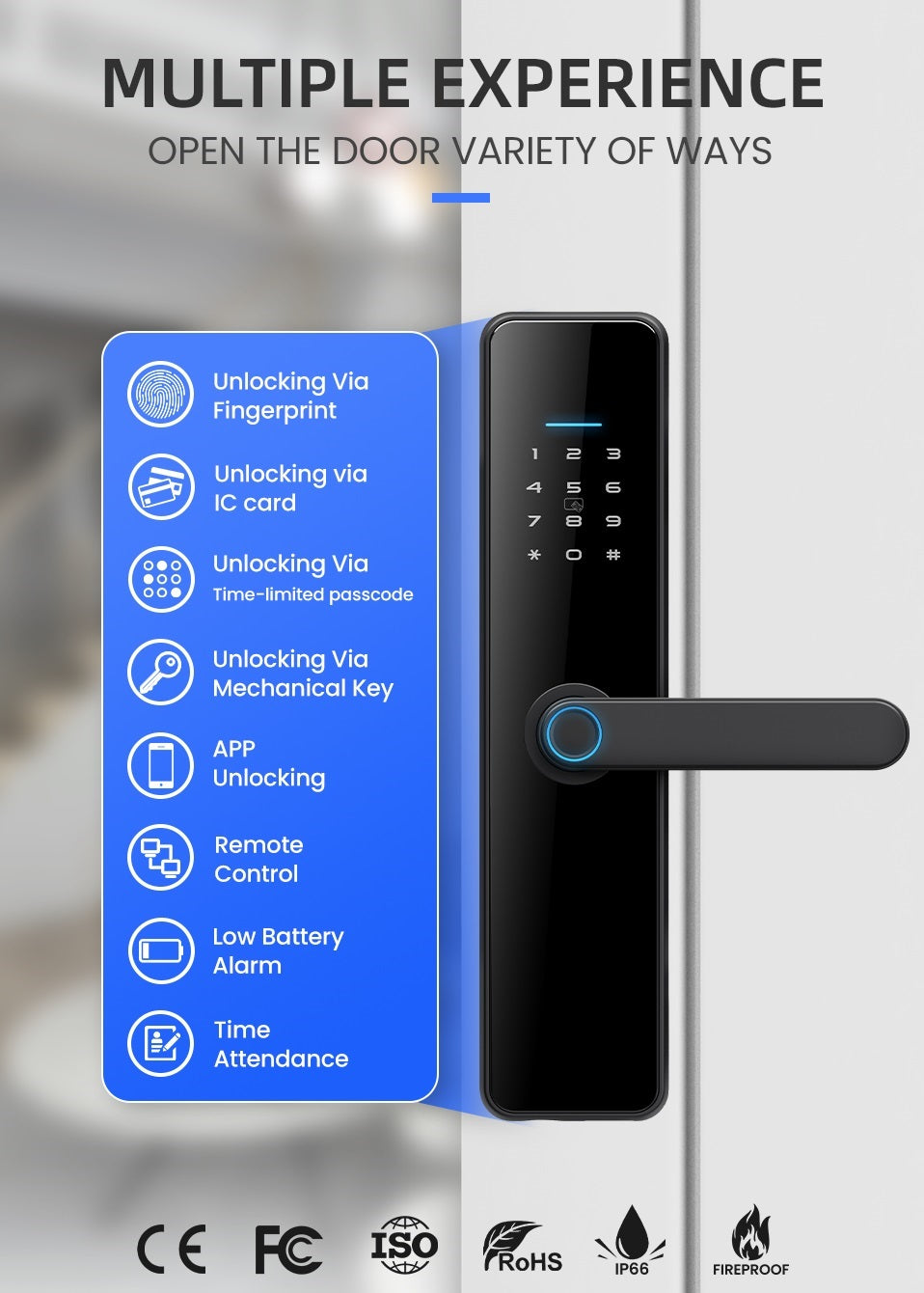 Gopeta High-Quality Smart TTlock for the wooden doors C91 Pro - Silver