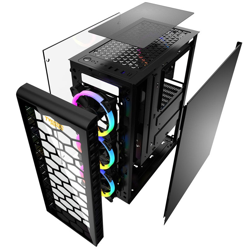 Twisted Minds Killstreak-03 Mid Tower Gaming Case - Black