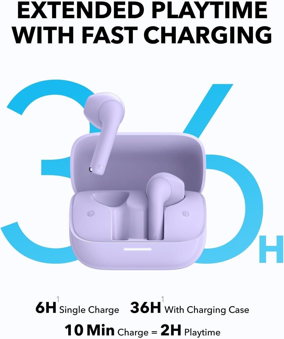 Anker Soundcore K20i In-Ear Earbuds - Purple