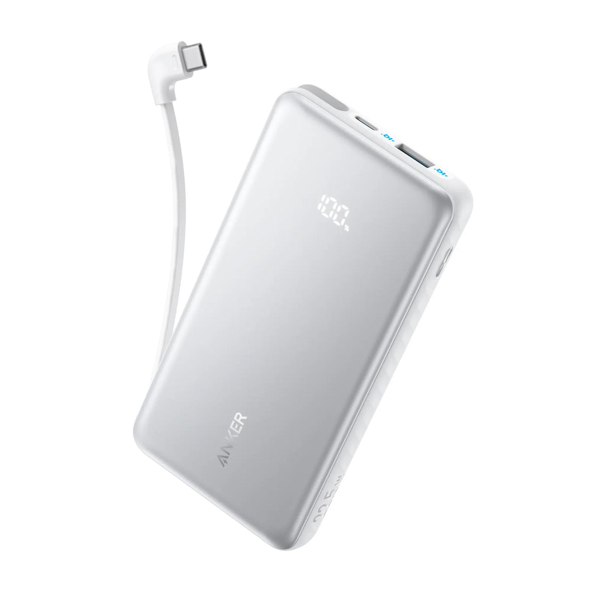 Anker Zolo Power Bank with Built-in USB-C - 10000 mAh / 22.5W / White