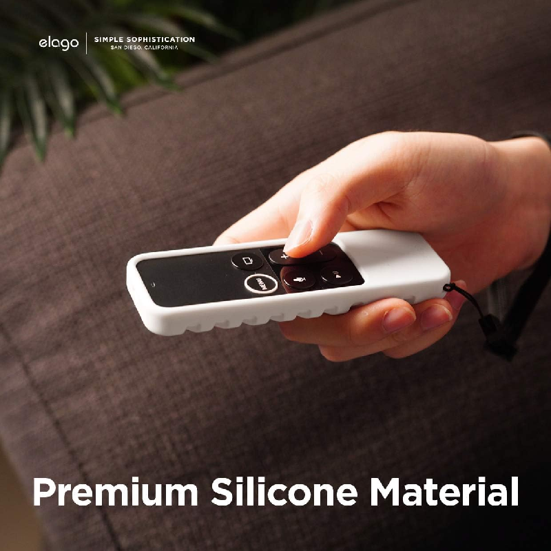 Elago R3 Protective Case for Apple TV Siri Remote - Lanyard Included - White - (Warehouse Packed)
