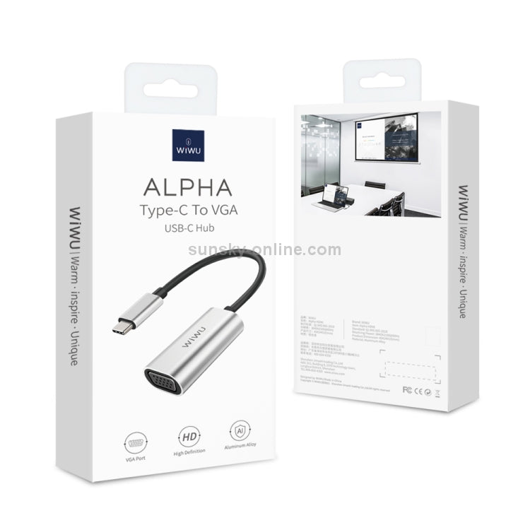 Wiwu Alpha Type-C To Vga Hub - Gray