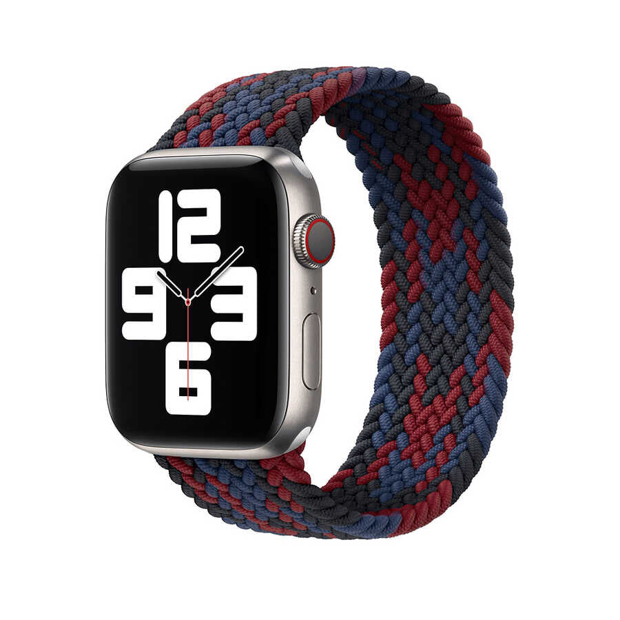 Wiwu Braided Loop Watch Band - Apple Watch 42/44/45/49mm / Black/Red/Dark Blue