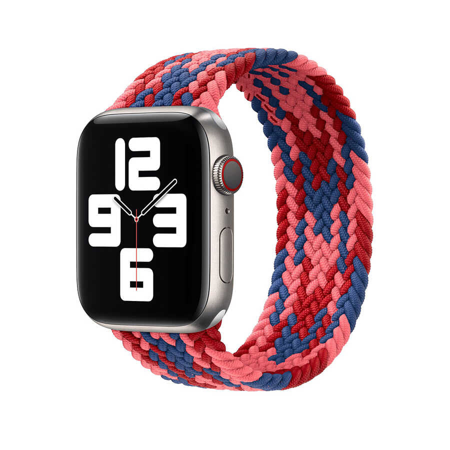 Wiwu Braided Loop Watch Band - Apple Watch 42/44/45/49Mm / Pink/Red/Dark Blue