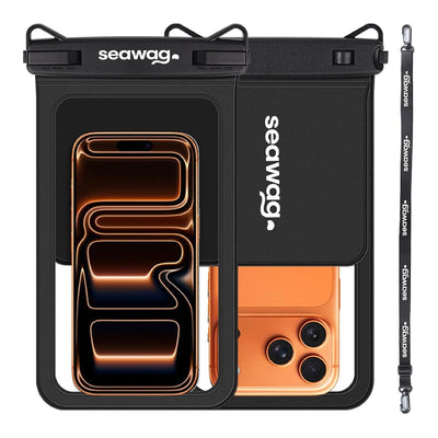 Seawag Smartphone Waterproof Case 6.9" With Additional Pocket - Black