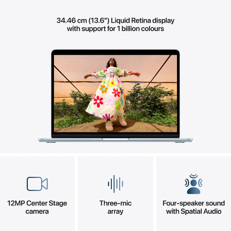 Apple MacBook Air - 13.6" / M5 / 10-Core CPU / 8-Core GPU / 16GB RAM / 512GB SSD / Arb/Eng / Sky Blue / 1YW (Z1L900186)