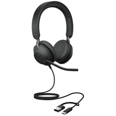 سماعة رأس  Jabra Evolve2 40 SE MS ستيريو سماعة رأس  بسلك  يو اس بي/ أسود