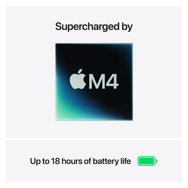 ابل ماك بوك اير - 15.3" / M4 /كور وحده المعالجة المركزية /كور GPU /كور Neural Engine / 16 جيجابايت رام / 256 جيجابايت إس إس دي / ستارلايت / ضمان سنة