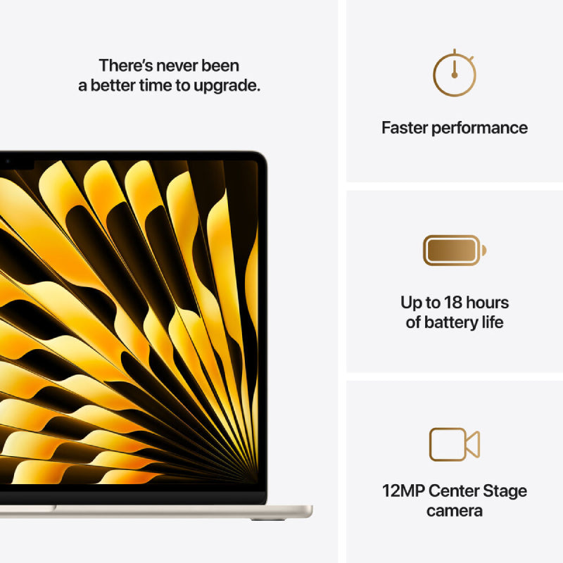 Apple MacBook Air - 15.3" / M4 / 10-Core CPU / 10-Core GPU / 16-Core Neural Engine / 24GB RAM / 512GB SSD / Starlight / 1YW