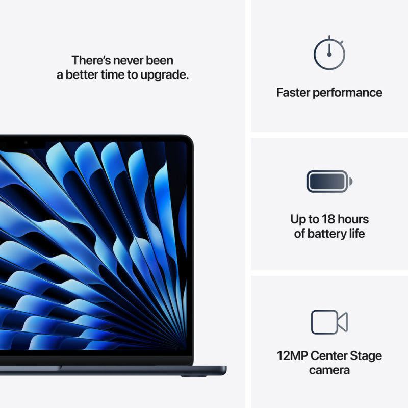 Apple MacBook Air - 13.6" / M4 / 10-Core CPU / 10-Core GPU / 16-Core Neural Engine / 24GB RAM / 512GB SSD / Midnight / 1YW