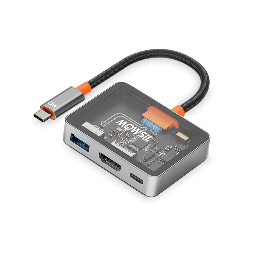 Mowsil USB-C to HDMI Multiport Adapter – 4K HDMI / USB-A 5Gbps / USB-C ...