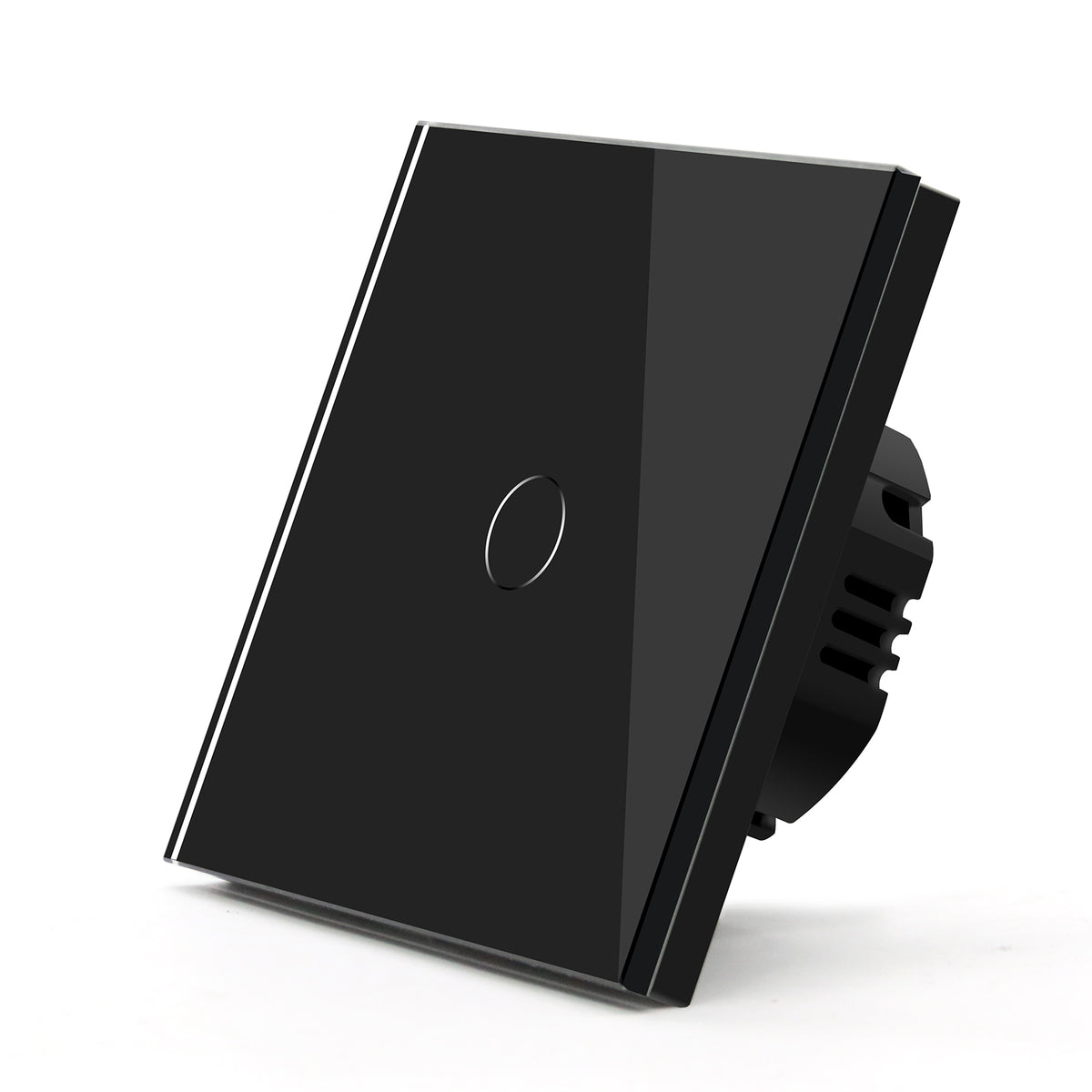 Gopeta 1-Gang Smart Wi-Fi Touch Switch with Glass Panel - Black