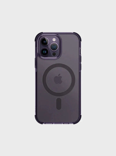 Uniq Hybrid Iphone 14 Pro Max (6.7) Magclick Charging Combat - Fig Purple Accessories > Mobiles & Tablets