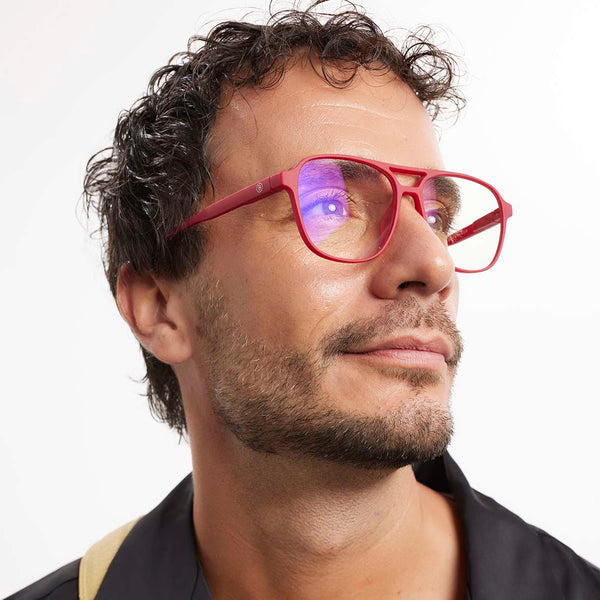 Barner Brad Screenglass - Burgundy Red