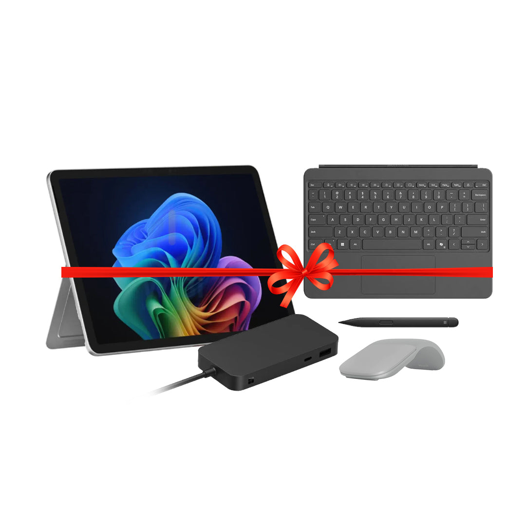 Microsoft Surface Pro 12 Copilot+ PC - 12.0" Touch / Snapdragon X Plus / 24GB / 1TB SSD / Win 11 Pro + Surface Pro 12" Keyboard Cover with Slim Pen 2 + Surface Arc Mouse + Surface USB4 Dock - Bundle Offer