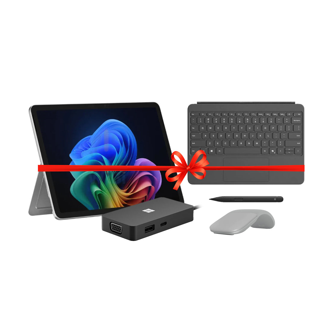 Microsoft Surface Pro 12 Copilot+ PC - 12.0" Touch / Snapdragon X Plus / 24GB / 1TB SSD / Win 11 Pro + Surface Pro 12" Keyboard Cover with Slim Pen 2 + Surface Arc Mouse + Surface USB-C Travel Hub - Bundle Offer