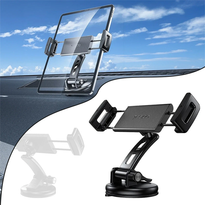 Yesido C171 Suction Cup Phone & Tablet Car Holder - Black