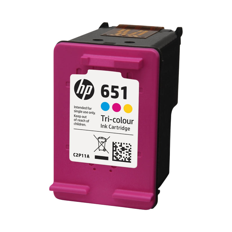 HP 651 Tri-Color Ink Cartridge - 300 Pages / Tri-Color / Ink Cartridge