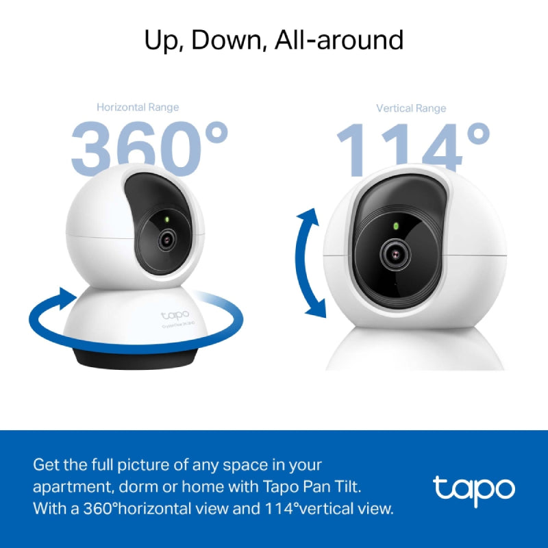 TP-Link TAPO C220 Pan/Tilt AI Home Security Wi-Fi Camera - 2K 4 MP QHD / 12x Digital Zoom