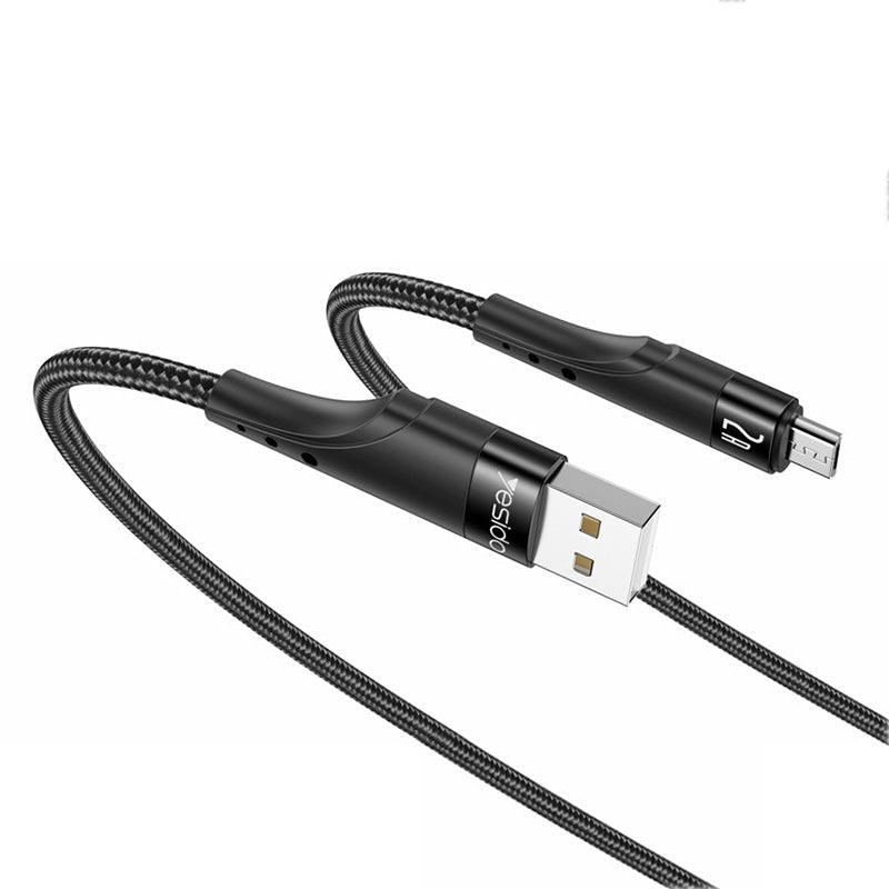 Yesido CA109 Fast Charging Data Cable - 3M / USB / Micro - Black