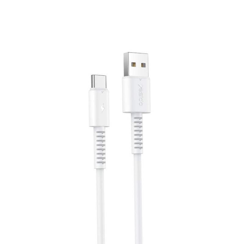 Yesido CA120 PVC Fast Charging Data Cable - 1M / USB / Type-C - White