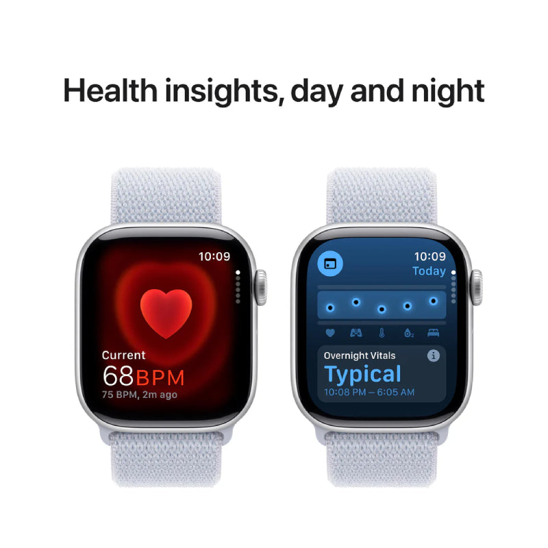 Apple Watch Series 10 with Sport Loop - LTPO OLED / 64GB / 42mm / Bluetooth / Wi-Fi / Blue Cloud Smart Watches