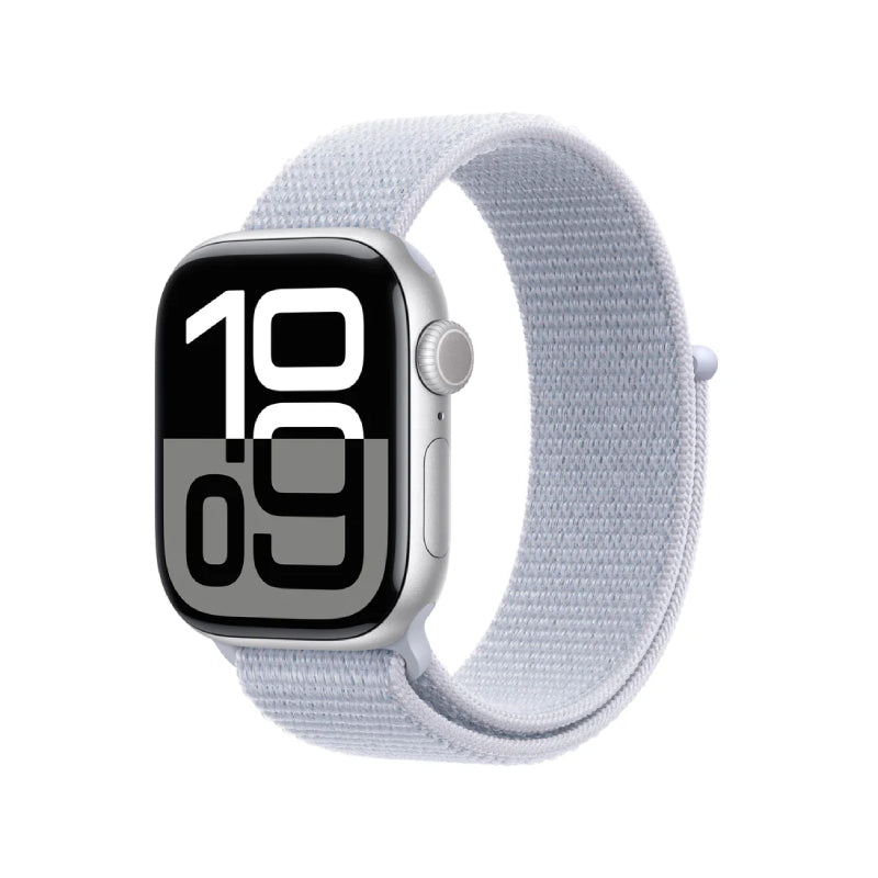 Apple Watch Series 10 with Sport Loop - LTPO OLED / 64GB / 42mm / Bluetooth / Wi-Fi / Blue Cloud Smart Watches