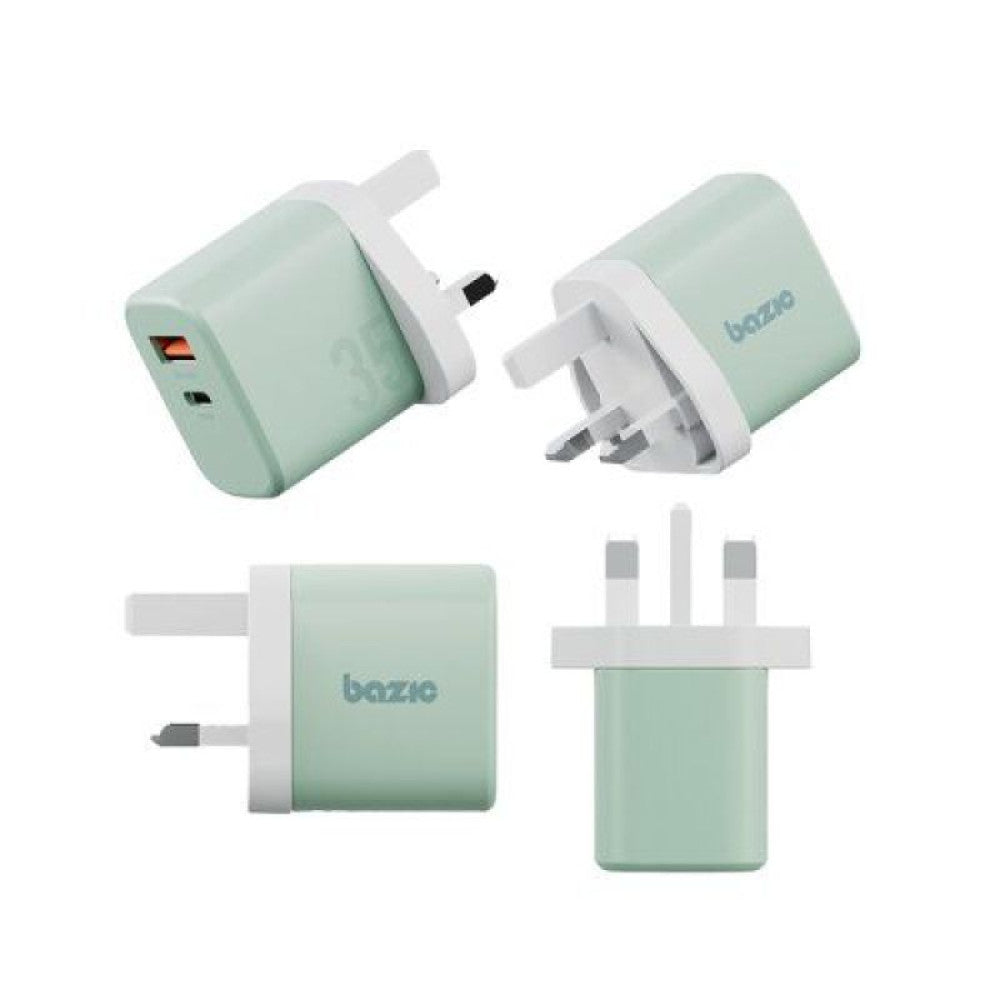 Bazic Goport Velox Bundle, 1C1A Charger 35W(Uk) With Weave Cable - Pistachio