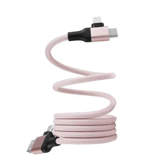 Torrii CiCi Multi-Function Magnetic Cable - 60W / USB-A / USB-C / Lightning / 1 Meter / Pink