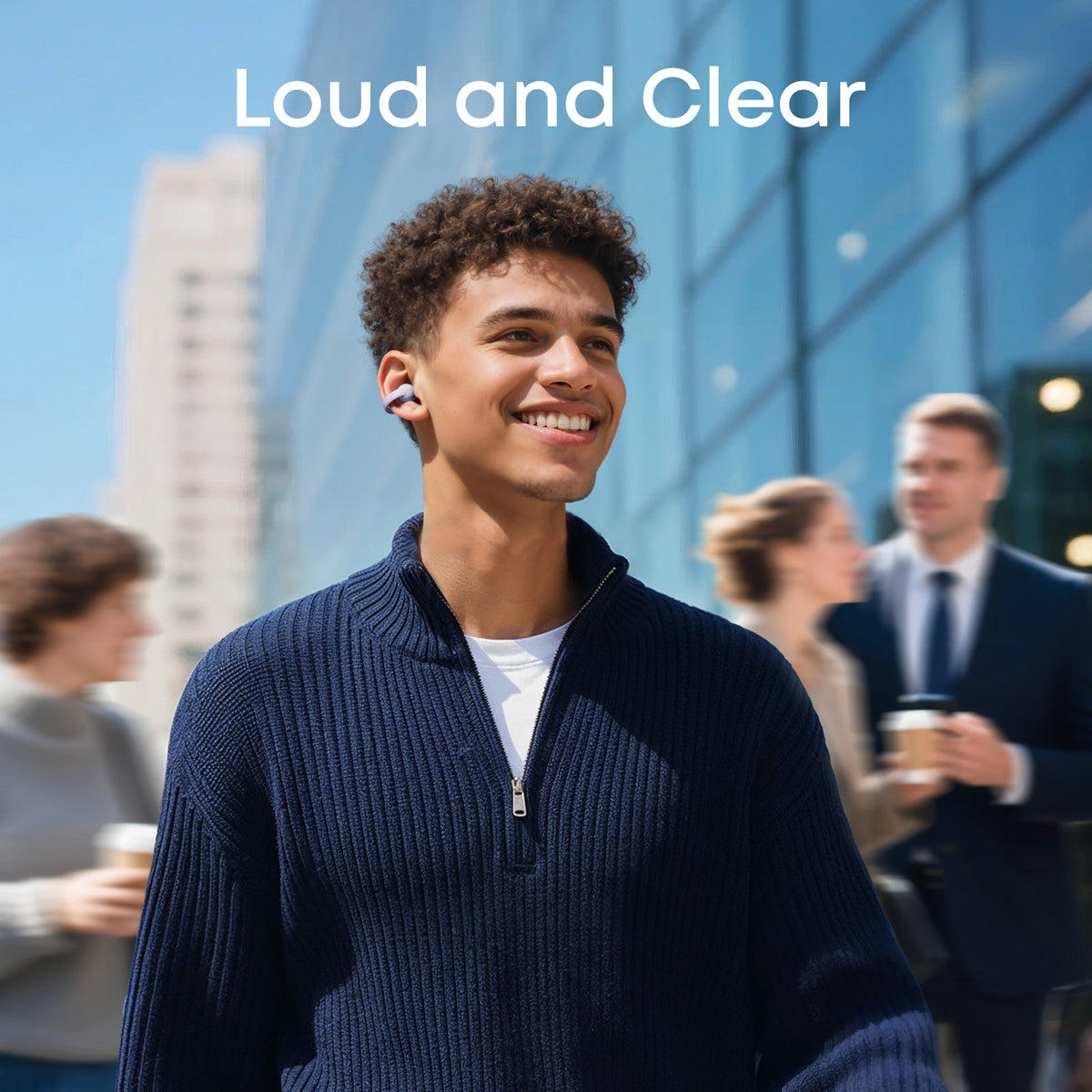 Anker Soundcore C50i Comfortable Clip-On Earbuds with Powerful Bass - Purple